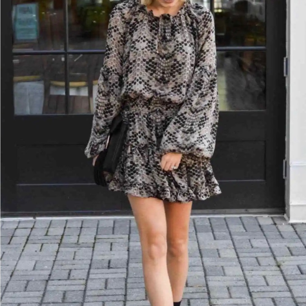 BuddyLove ZoZo Snakeskin Dress
